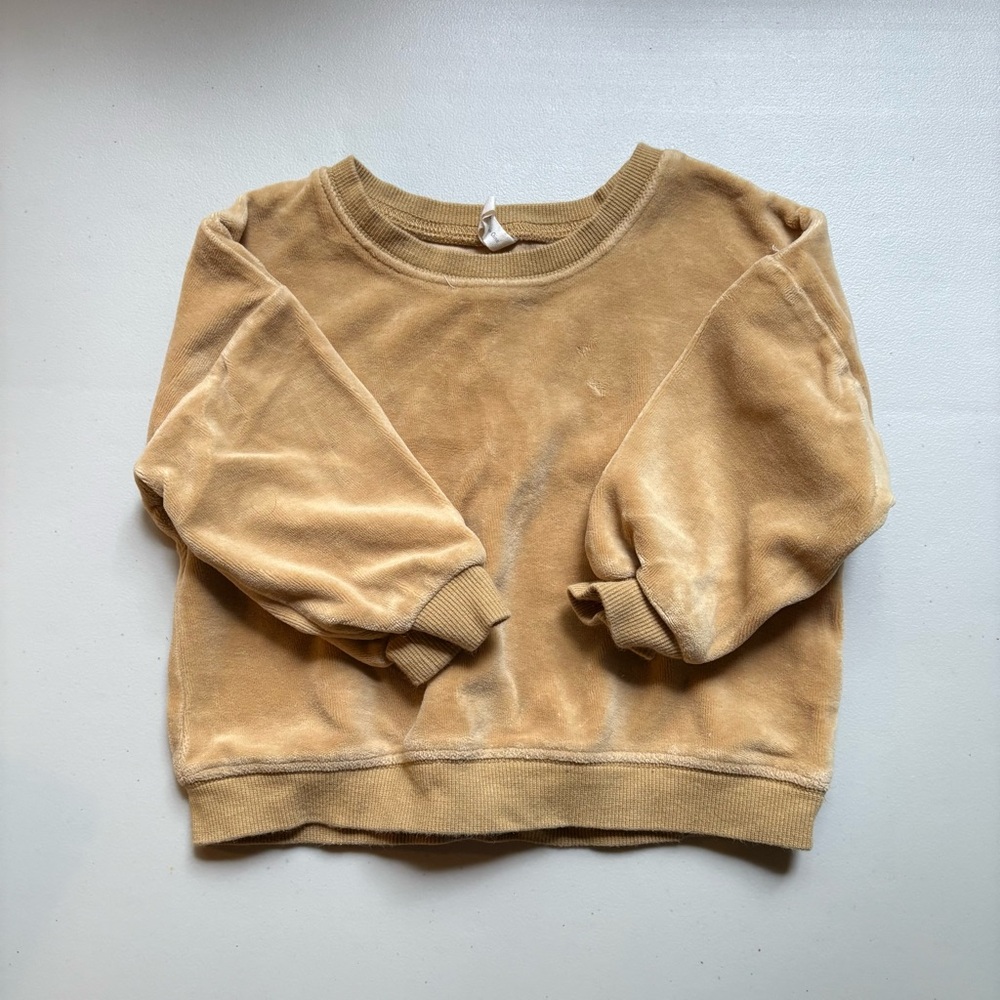 Quincy Mae Organic Velour Baby Sweatshirt